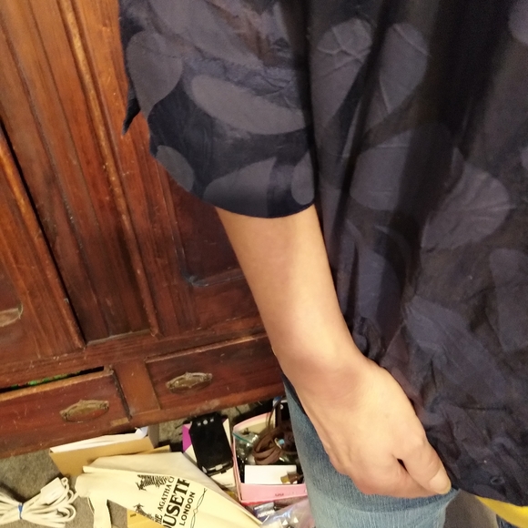 Lemon Grass Studio Large Blue Crinkled Shirt - Picture 13 of 13